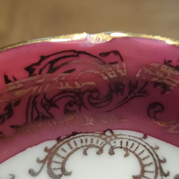 VINTAGE STW Bavaria Germany saucer/plate and Veritable Porcelaine - Picture 8 of 9